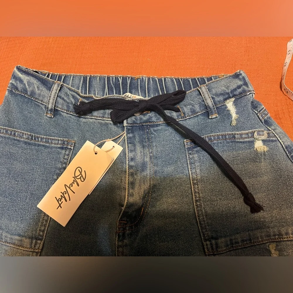 Blue Velvet Barrel Jeans - Picture 3 of 5